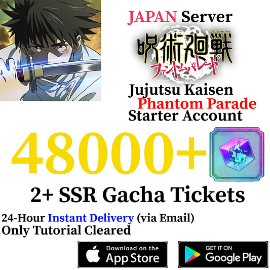[JP] [INSTANT] (BUY 2 GET 3) 42000+ Gems | Jujutsu Kaisen Phantom Parade Starter Account