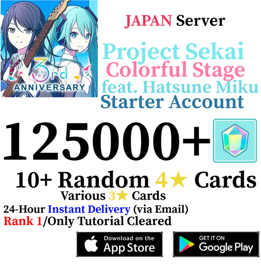 [JP] [INSTANT] 120,000+ Gems Project Sekai Colorful Stage ft. Hatsune Miku PJSekai Starter Account