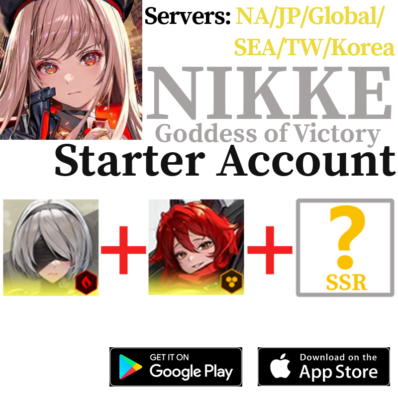 ALL SERVERS | 2B + Red Hood + SSR GODDESS OF VICTORY: NIKKE Starter Account