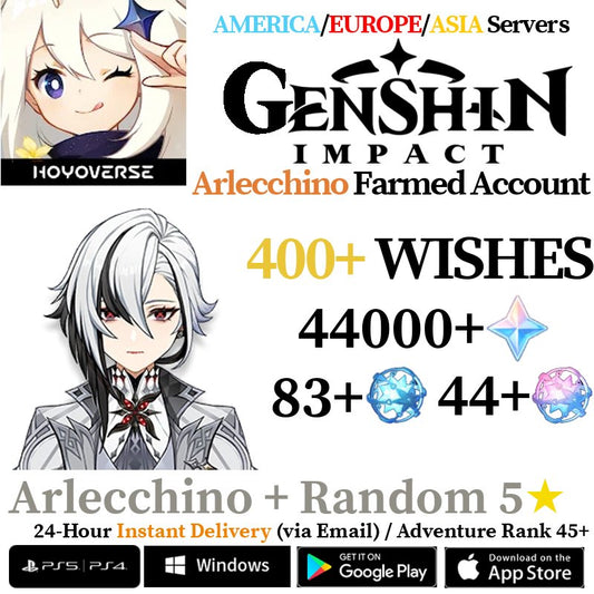[AMERICA/EUROPE/ASIA] [INSTANT] Arlecchino Genshin Impact Primogems Fates Reroll Account - Skye1204 Gaming Shop