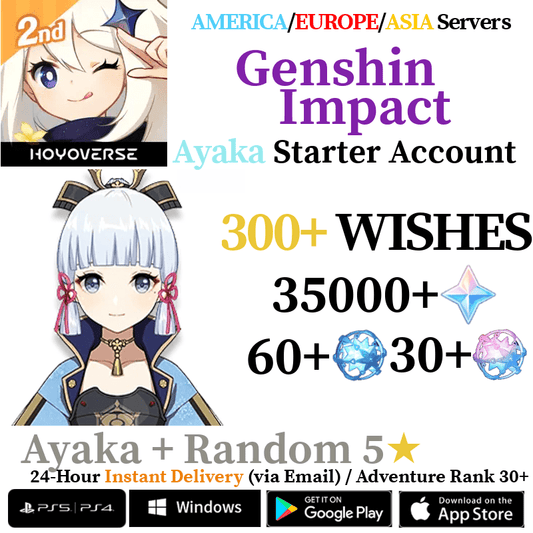 [AMERICA/EUROPE/ASIA] [INSTANT] Ayaka Genshin Impact Primogems Fates Reroll Account - Skye1204 Gaming Shop