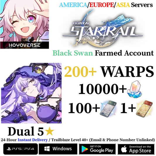 [AMERICA/EUROPE/ASIA] [INSTANT] Black Swan Honkai: Star Rail Farmed Account - Skye1204 Gaming Shop