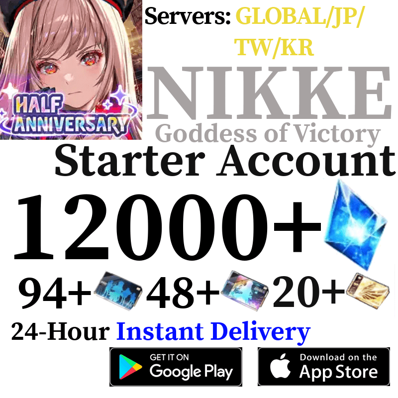 [GLOBAL/JP/TW/KR] [INSTANT] 12000+ Gems GODDESS OF VICTORY: NIKKE Starter Reroll Account - Skye1204 Gaming Shop