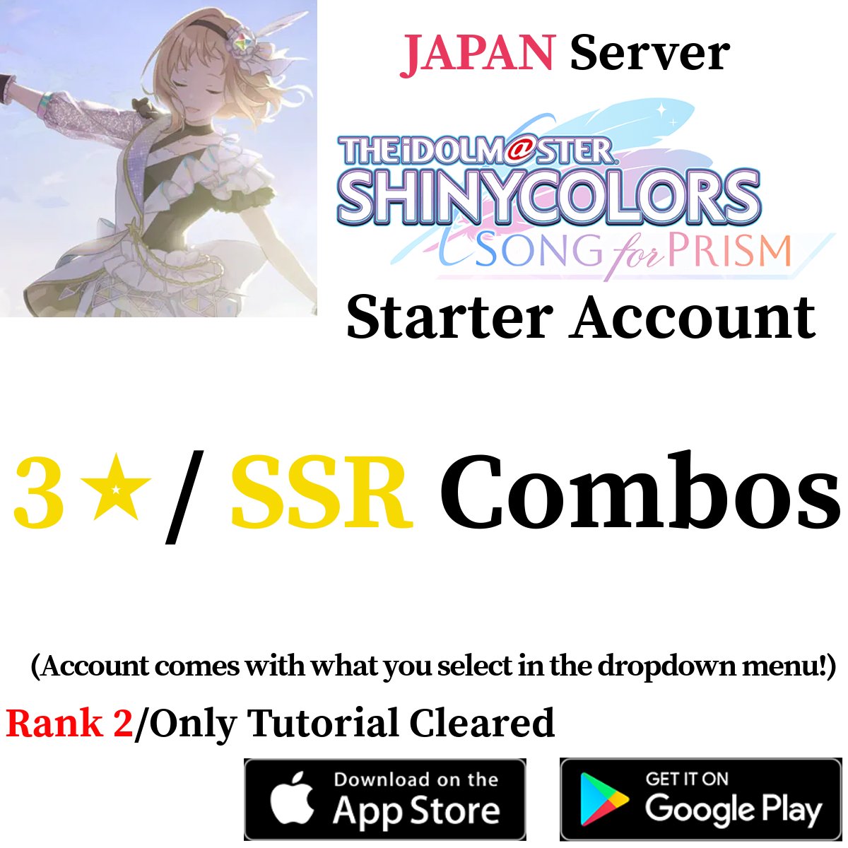 [JP] 3⭐ SSR Combo Selection | Idolmaster Shiny Colors Song for Prism Shanimasu Shinymas iDOLM@STER Starter Account - Skye1204 Gaming Shop