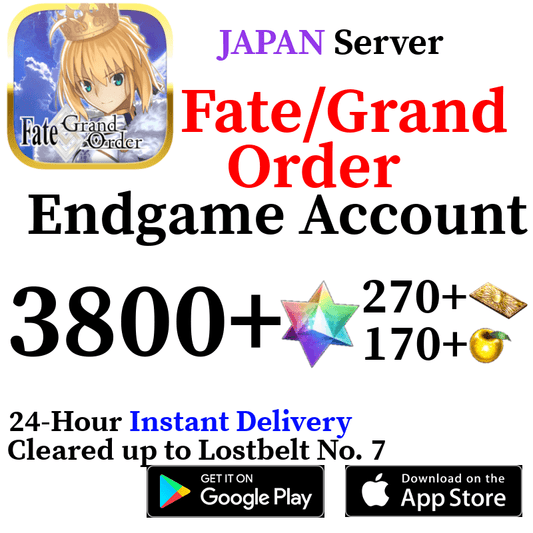 [JP] [INSTANT] 3800+ SQ Fate Grand Order FGO Quartz Reroll Account - Skye1204 Gaming Shop