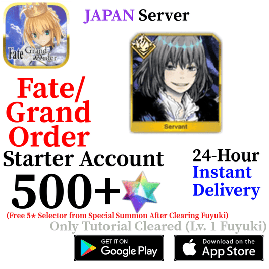 [JP] INSTANT (Lv. 1 Fuyuki) Oberon + 500+ SQ Fate Grand Order FGO Quartz Starter Reroll Account - Skye1204 Gaming Shop