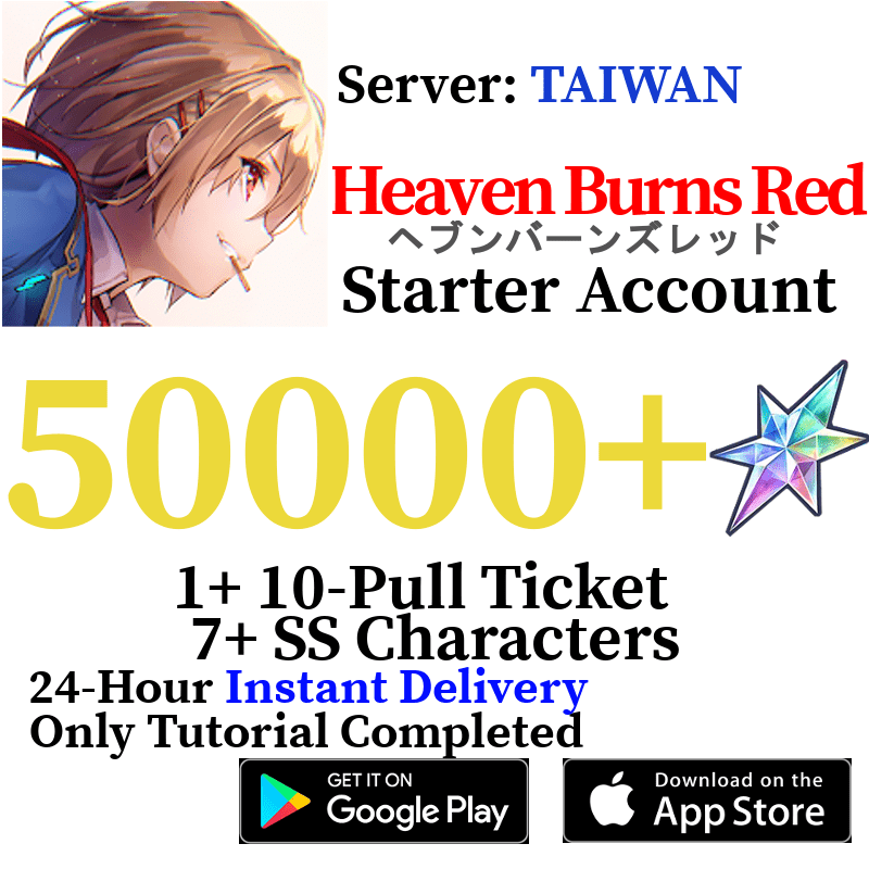 [TAIWAN] [INSTANT] 50000+ Quartz Heaven Burns Red Starter Reroll Account - Skye1204 Gaming Shop