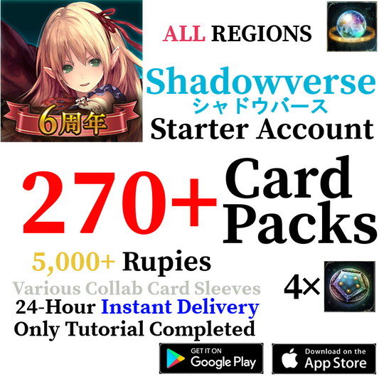 [GLOBAL] [INSTANT] 270+ Card Packs | Shadowverse CCG Starter Account