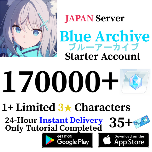 [JP] [INSTANT] 170000+ Gems | Blue Archive Starter Reroll Account