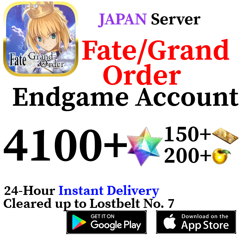 [JP] [INSTANT] 4100+ SQ Fate Grand Order FGO Quartz Reroll Account