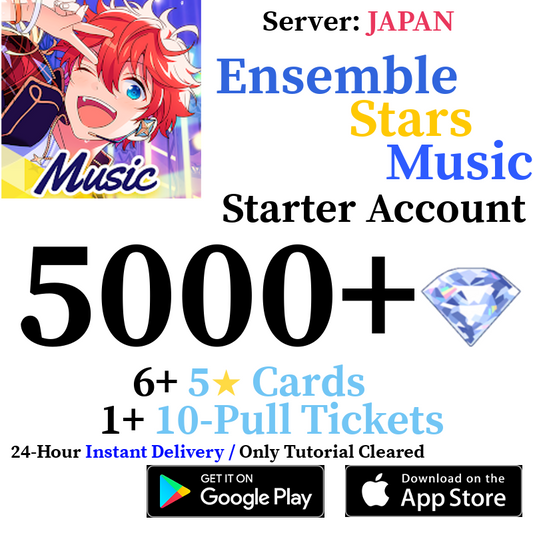 [JP] [INSTANT] 5000+ Gems | Ensemble Stars Music Enstars Reroll Fresh Starter Account