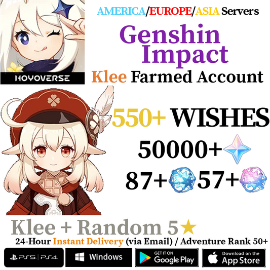 [AMERICA/EUROPE/ASIA] [INSTANT] Klee Genshin Impact Primogems Fates Reroll Account