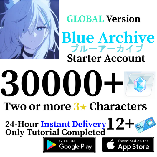 [GLOBAL] [INSTANT] 30000+ Gems, 2+ 3* | Blue Archive Starter Reroll Account