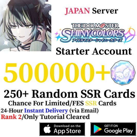 [JP] [INSTANT] 500,000+ Feather Jewels | Idolmaster Shiny Colors Shanimasu Shinymas iDOLM@STER Reroll Starter Account