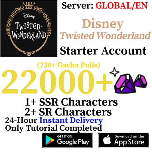 [EN/GLOBAL] [INSTANT] 22000+ Gems Disney Twisted Wonderland Starter Account