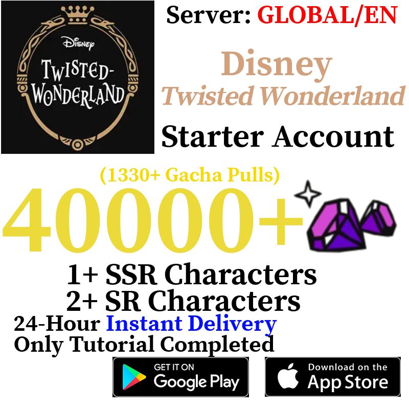 [EN/GLOBAL] [INSTANT] 40000+ Gems Disney Twisted Wonderland Starter Account