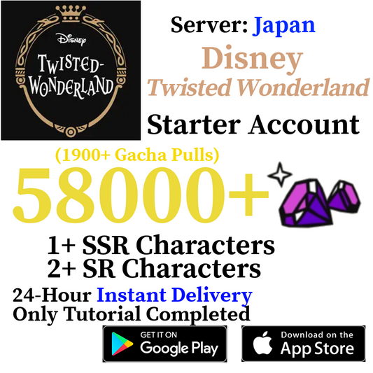 [JP] [INSTANT] 58000+ Gems Disney Twisted Wonderland Starter Account