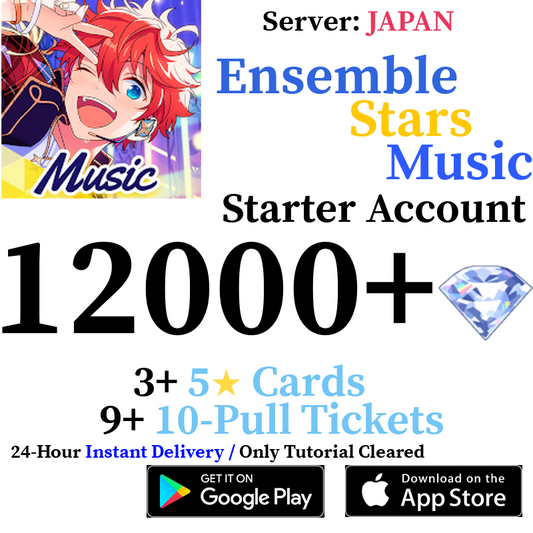 [JP] [INSTANT] 12000+ Gems | Ensemble Stars Music Enstars Reroll Fresh Starter Account