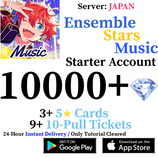 [JP] [INSTANT] 10000+ Gems | Ensemble Stars Music Enstars Reroll Fresh Starter Account