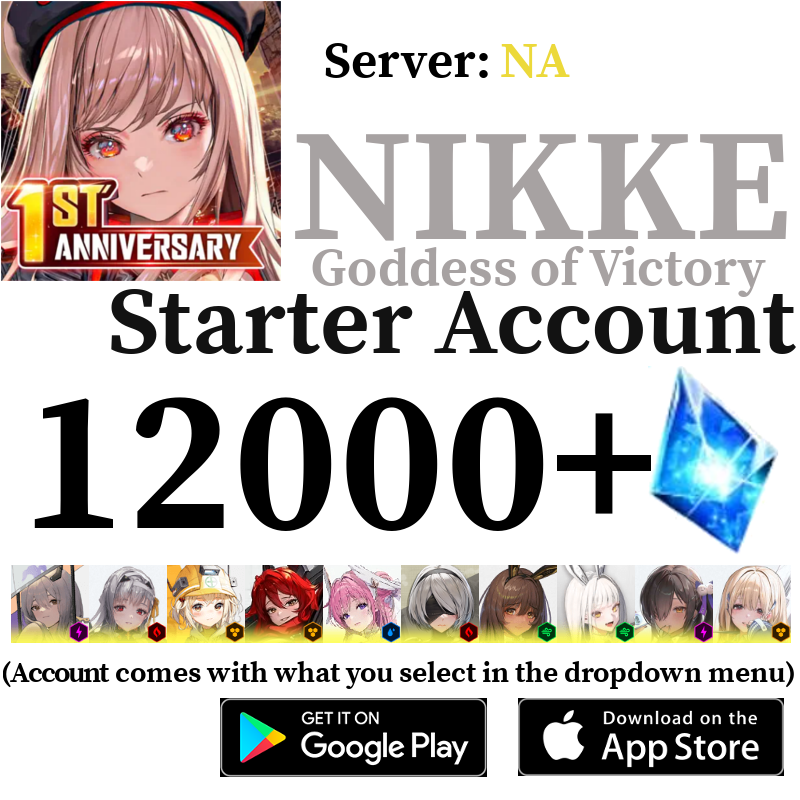 [NA] 12000+ Gems Scarlet Liter Modernia Red Hood GODDESS OF VICTORY: NIKKE Starter Reroll Account