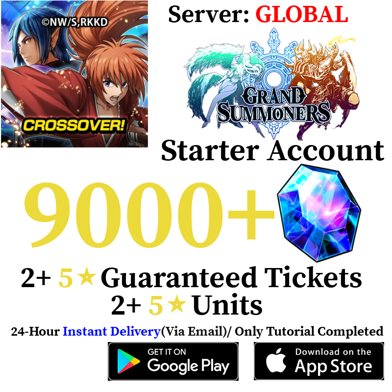 [GLOBAL] [INSTANT] 9000+ Crystals Grand Summoners Starter Reroll Fresh Account