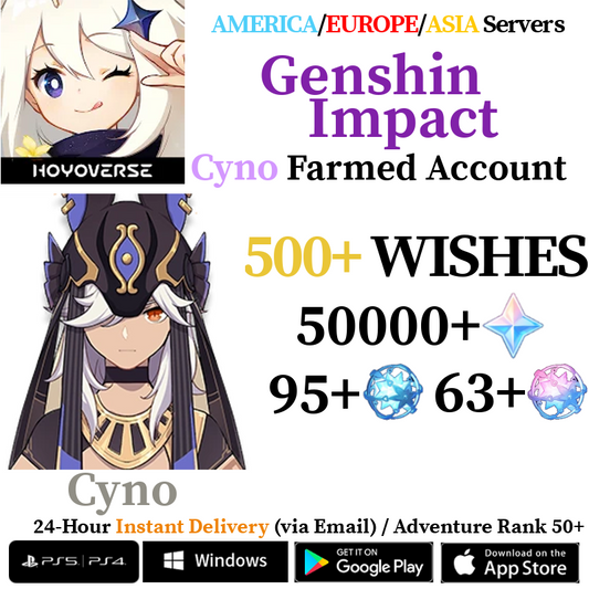 [AMERICA/EUROPE/ASIA] [INSTANT] Cyno Genshin Impact Primogems Fates Reroll Account