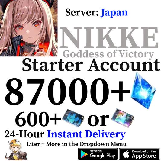 [JP] [INSTANT] 10000-87000+ Gems GODDESS OF VICTORY: NIKKE Starter Reroll Account