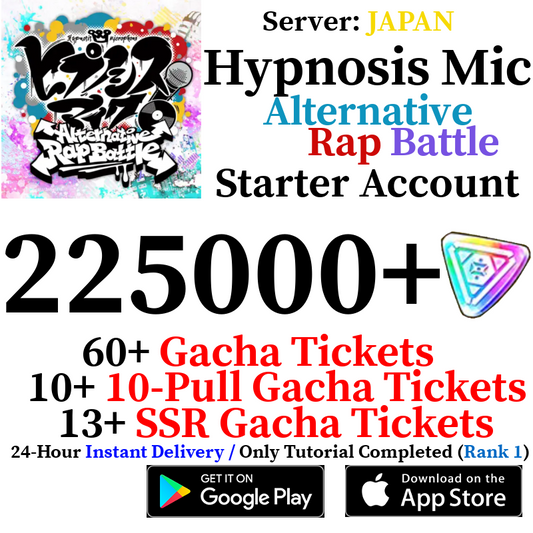 [JP] [INSTANT] 225000+ Gems | Hypnosis Mic -Alternative Rap Battle- HypMic Starter Reroll Account