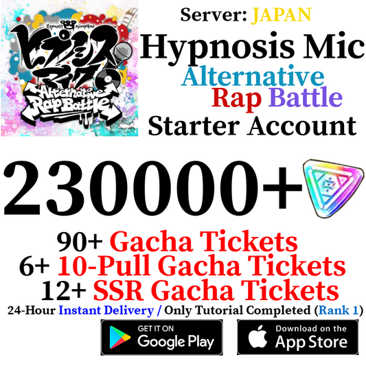 [JP] [INSTANT] 230000+ Gems | Hypnosis Mic -Alternative Rap Battle- HypMic Starter Reroll Account