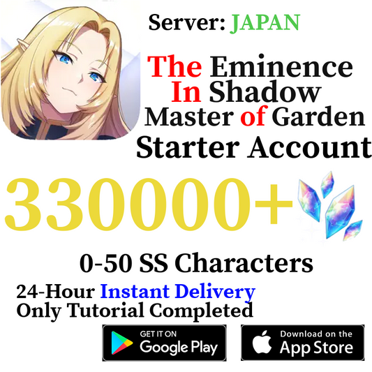 [JP] [INSTANT] 100000-330000+ Gems | The Eminence in Shadow: Master of Garden Starter Reroll Account