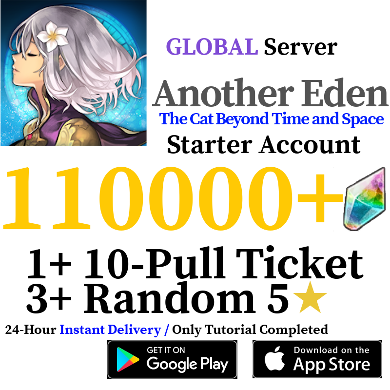 [GLOBAL] [INSTANT] 60000 - 110000+ Gems | Another Eden Starter Account