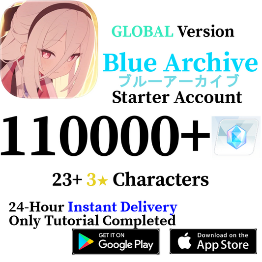 [GLOBAL] 110000+ Gems, 23+ 3* | Blue Archive Starter Reroll Account