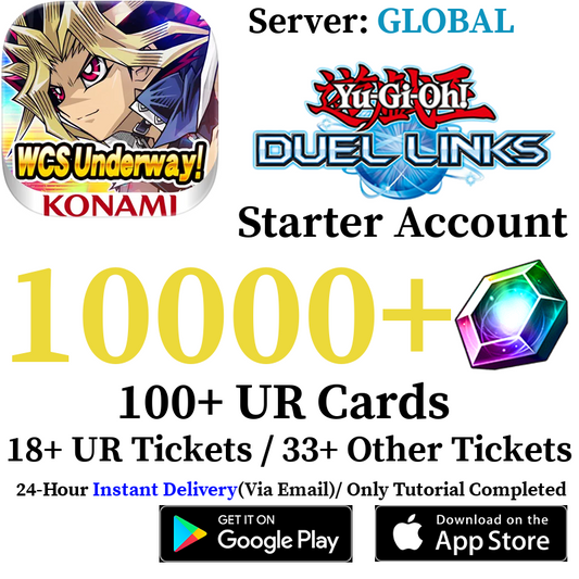 [GLOBAL] [INSTANT] 10000+ Gems Yu-Gi-Oh! Duel Links Starter Reroll Account