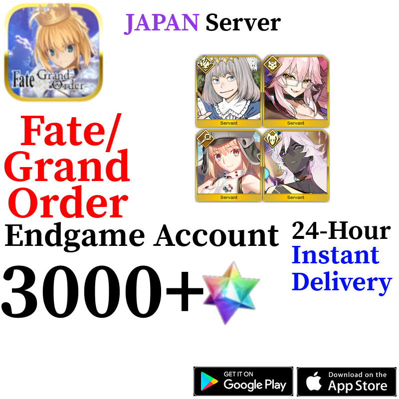 [JP] [INSTANT] Castoria + Oberon + Vitch + Arjuna Alter 3000+ SQ Fate Grand Order FGO Quartz Account