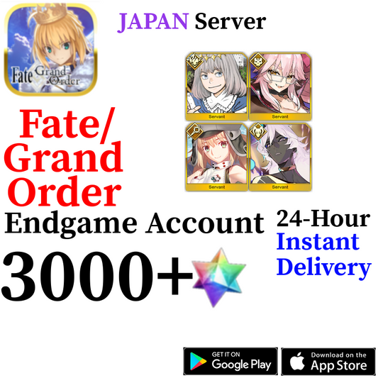 [JP] [INSTANT] Castoria + Oberon + Vitch + Arjuna Alter 3000+ SQ Fate Grand Order FGO Quartz Account