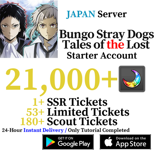 [JP] [INSTANT] 21000+ Gems Bungo Stray Dogs: Tales of the Lost Starter Reroll Account