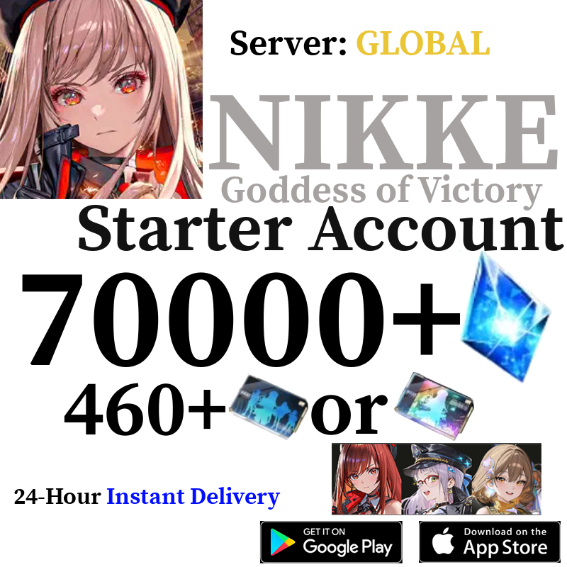 [GLOBAL] [INSTANT] 20000-70000+ Gems Scarlet Modernia Cinderella Red Hood Crown Dorothy Little Mermaid Anis Neon GODDESS OF VICTORY: NIKKE Starter Reroll Account