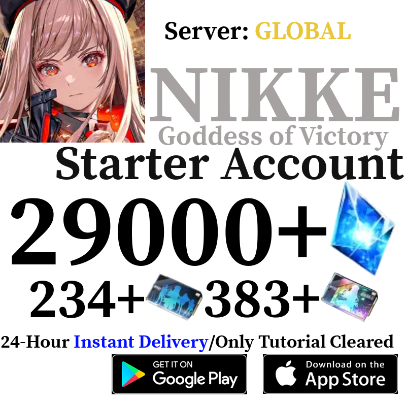 [GLOBAL] [INSTANT] 29000+ Gems, 600+ Recruit Vouchers GODDESS OF VICTORY: NIKKE Starter Reroll Account