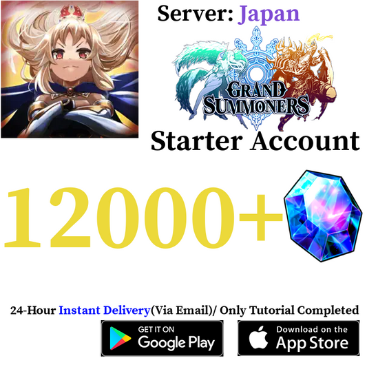 [JP] [INSTANT] 12000+ Crystals Grand Summoners Starter Reroll Fresh Account