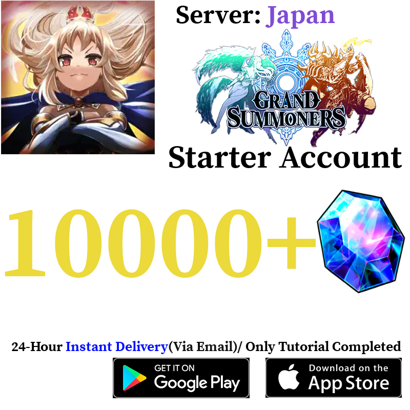 [JP] [INSTANT] 10000+ Crystals Grand Summoners Starter Reroll Fresh Account