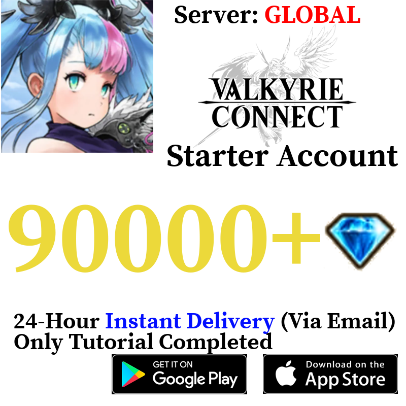 [GLOBAL] [INSTANT] 90000+ Gems Valkyrie Connect Starter Reroll Fresh Account