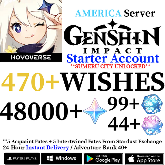 [AMERICA] [INSTANT] 35000+ Primogems Fates Genshin Impact Reroll Account