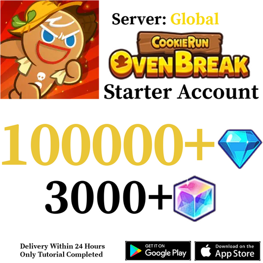 [GLOBAL] 100,000+ Crystals | Cookie Run: OvenBreak Starter Account