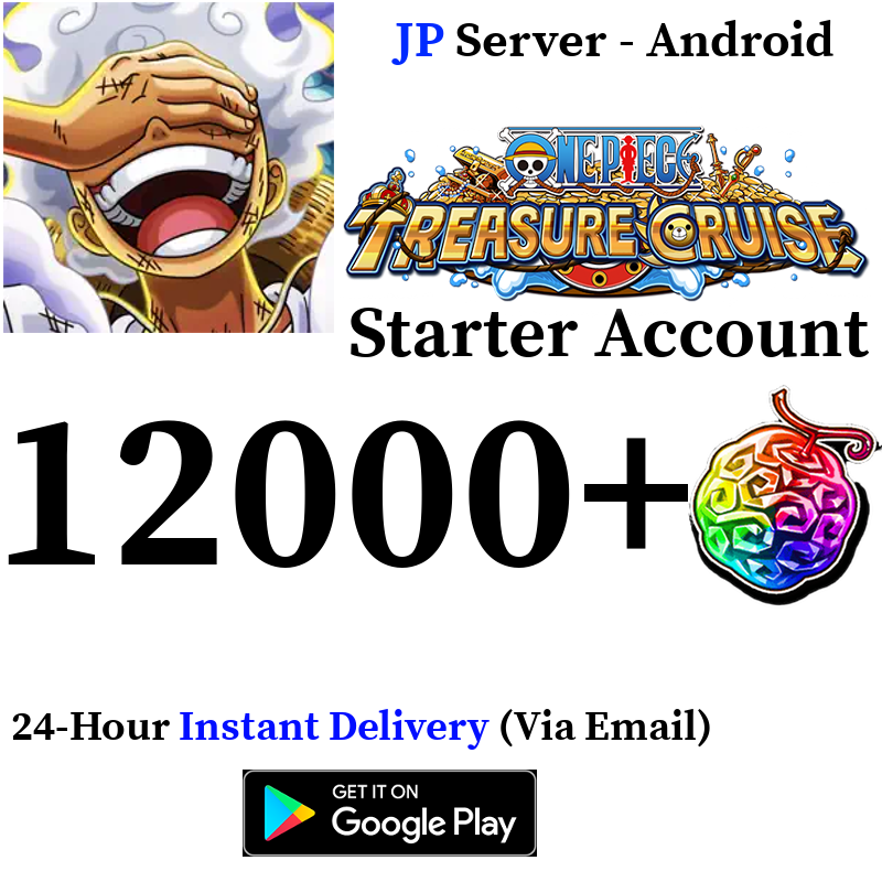 [JP - Android][INSTANT] 5000-12000+ Gems ONE PIECE Treasure Cruise Starter Reroll Account