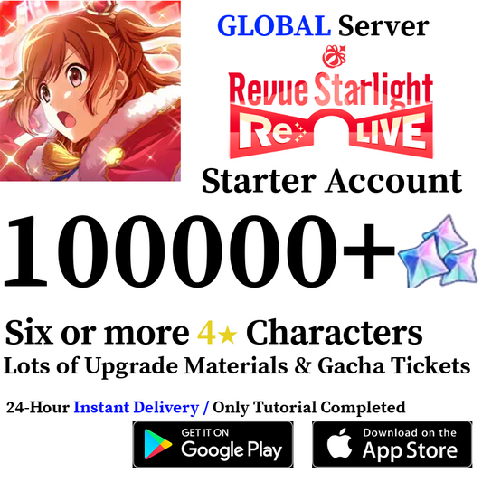 [GLOBAL] 100000+ Star Gems | Shoujo☆Kageki Revue Starlight Re LIVE Starter Reroll Account