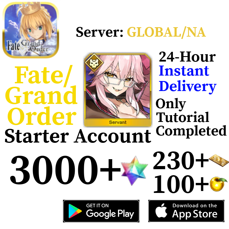 [ENGLISH/GLOBAL/NA][INSTANT] Koyanskaya of Light Vitch + 3000+ SQ Fate Grand Order FGO Lv. 1 Starter Reroll Account