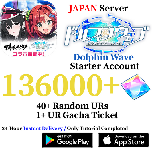 [JP] [INSTANT] 136000+ Gems, 40+ UR | Dolphin Wave Reroll Starter Account