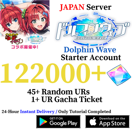 [JP] 40000-122000+ Gems, 50+ UR | Dolphin Wave Reroll Starter Account
