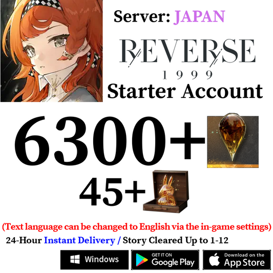 [JP] [INSTANT] (BUY 2 GET 3) 6300+ Gems | Reverse: 1999 Starter Reroll Account