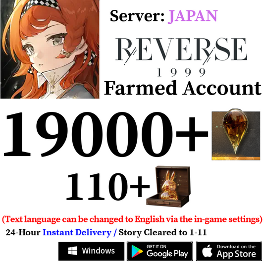 [JP] [INSTANT] 19000+ Gems | Reverse: 1999 Starter Reroll Account